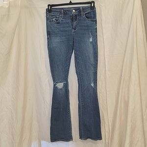 Arizona Jean Company Distressed High-Rise Bootcut Size 7